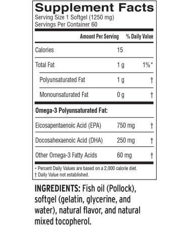 Barlean's Ideal Omega 3 - 1000 mg EPADHA Orange Softgels | 60 Count - Buy Online on GoSupps.com