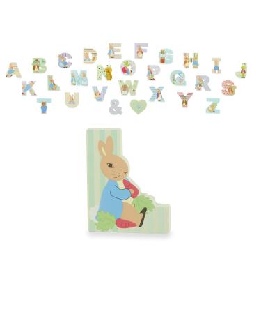 Peter Rabbit Wooden Letters by Orange Tree Toys Letter L with Peter - Alphabet Animal Letter for Personalised Baby Name Toy Box Door Wall Decorations Animals Nursery Decor Boys Girls Bedroom