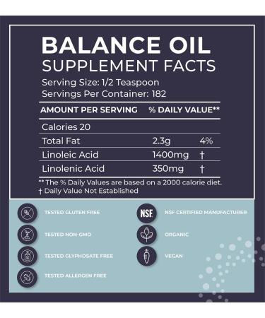 BodyBio Balance Oil - Organic Linoleic & Linolenic Acid Blend 16 fl oz - Buy Online on GoSupps.com
