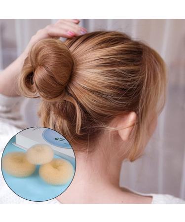 6 Pcs Hair Donut Hair Doughnut Bun Doughnut Blonde Donut Bun Rings Bun Maker Set with 20 Pcs U-Shaped Hair Pins for Girls Kids and Women Bronze - Buy Online on GoSupps.com