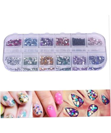 3000PCS Nail Art Rhinestones Kit Nail Tips Slices Nail Art Kit 12 Colours Nail Studs Glitter Nail For Nail Art Decorations - Buy Online on GoSupps.com