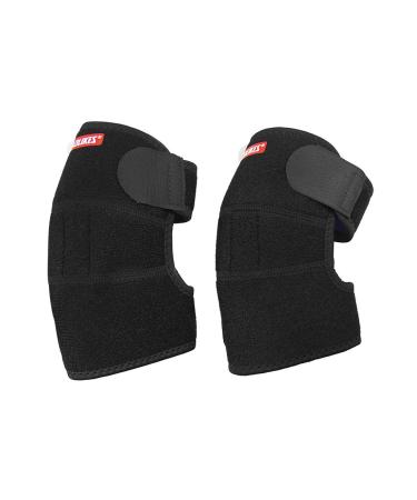 Adjustable Neoprene Elbow Braces for Kids - Breathable Support Pads for Sports Dance & Outdoor Activities - Solid Black - Buy Online on GoSupps.com