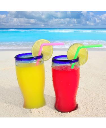 500-Pack Neon Colored Flexible Drinking Straws - 7.75 Plastic Bendy Straws - Disposable - ALINK - Buy Online on GoSupps.com