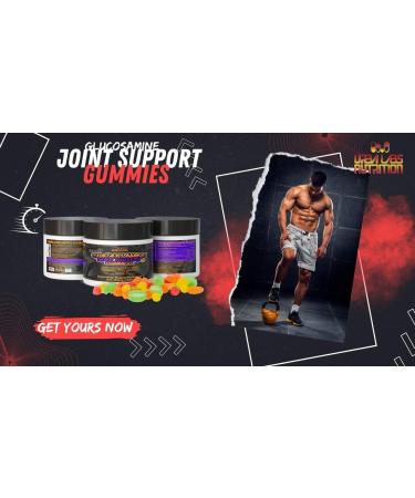 Urbalabs Glucosamine Joint Support Gummies - Vitamin E Supplement for Back Knees & Hands Discomfort Relief | Joint Health & Flexibility - Buy Online on GoSupps.com