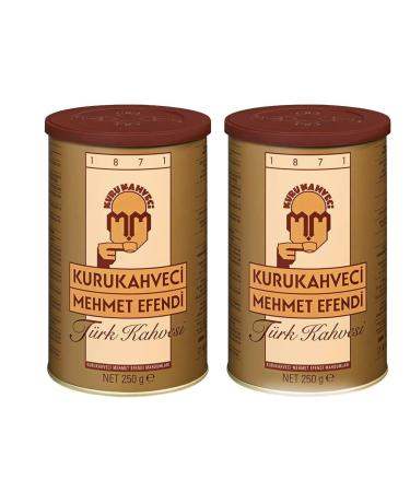 Mehmet Efendi Turkish Coffee - Medium Roast 100% Natural Grind for a True Turkish Delight (250g 2 Pack) 2 Pack 250 g (Pack of 1) - Buy Online on GoSupps.com