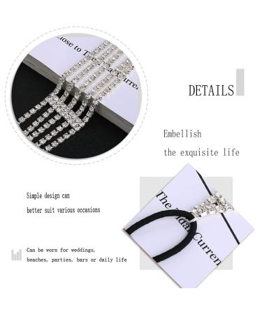 STONEFANS Rhinestone Layered Headpiece | Bridal Silver Elastic Headband for Women and Girls - Buy Online on GoSupps.com