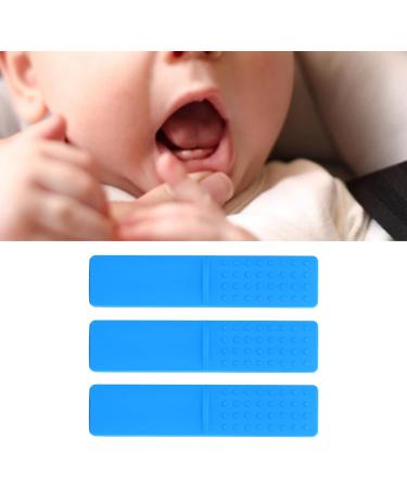 3 Pack Silicone Baby Teething Toys - Soft Cookable Sensory Tools for Toddlers with Autism - Blue - Buy Online on GoSupps.com