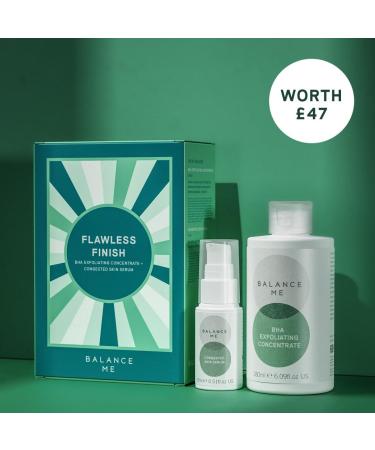 Balance Me Christmas Gift Set: Flawless Finish BHA Exfoliating Concentrate & Congested Skin Serum - Vegan/Natural Skincare for Flawless Skin - Buy Online on GoSupps.com