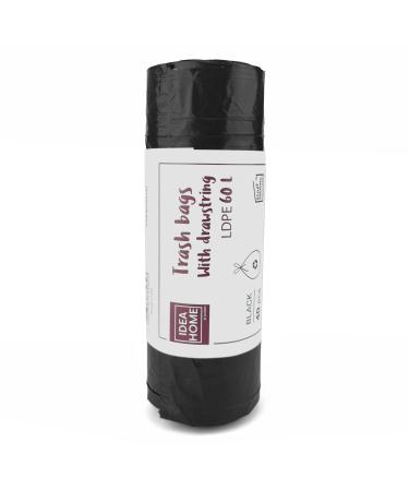D.Rect garbage bag 60l 40-piece garbage bags with cord strain garbage bags made of plastic garbage bags for the kitchen hard-wearing garbage bags recycling waste bags garbage bags paper waste bags black 40 pieces black 1 piece (40 pack) - Buy Online on GoSupps.com