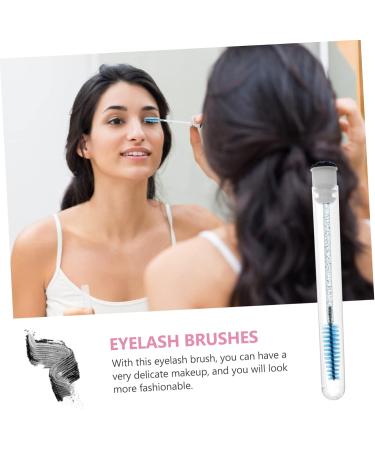 Housoutil Foam Protectors 10pcs Diamond Mascara Brush False Lash Mascara Lash Shampoo Beauty Eyelash Miss Set Eyebrow Comb 11.3x1.1cm Blue - Buy Online on GoSupps.com