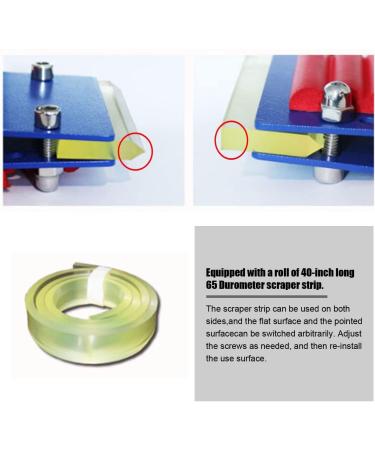 INTBUYING 13 Modular Screen Printing Squeegee Assembling Metal Scraper Sponge Handle 65 Durometer Water Squeegee Ink Scraper - Buy Online on GoSupps.com