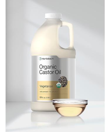 Organic Castor Oil 64 fl oz | Vegetarian Non-GMO by Horbaach - Buy Online on GoSupps.com