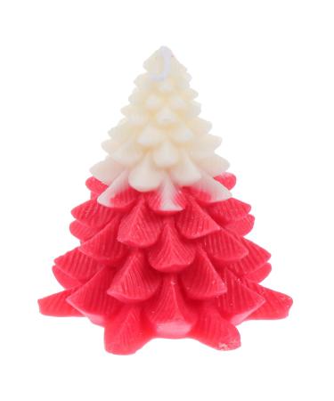 FRCOLOR 1pc Christmas Tree Candles Fireplace Decor Mini Christmas Tree Decoration Christmas Decorative Candles The Christmas Candle Aroma Candle Decor Soybean Ornaments Red Soy Wax Red 9X8.8X8.5CM