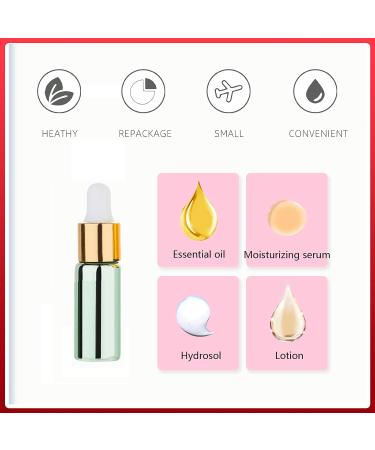 Tianzd 24-Pack 5ml Chrome Green Drip Bottles - Glass Pipette & Gold Screw Cap for Perfume & Essential Oils - Buy Online on GoSupps.com