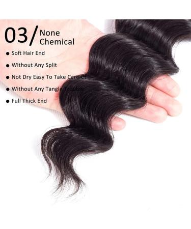 20 22 24 26 Inch Loose Deep Wave Human Hair Bundles - Brazilian Virgin Hair, 100% Unprocessed, Can Be Dyed and Bleached - Natural Black - 4 Bundles - Buy Online on GoSupps.com