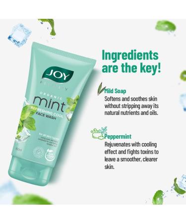 J_oy Cooling Mint Face Wash 150ml | Refreshing Cleanser for All Skin Types - Shop Now - Buy Online on GoSupps.com