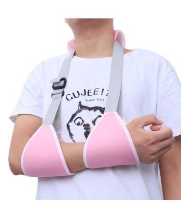FRCOLOR Breathable Arm Sling for Shoulder Immobilization - Adjustable Support for Kids & Adults - Pink Shoulder Sling - Buy Online on GoSupps.com