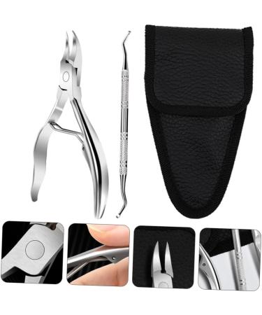 Healeved 1 Set Manicure 2-piece Set Toenail Clipper Toenail Brush Nail Clippers Home Tools Pedicure Nail Ingrown Toe Nipper Para U as Double Head Manicure Tools Stainless Steel - Buy Online on GoSupps.com