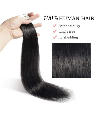 SEGO TAPE Extensions - 100% Remy Real Hair Adhesive Tape - 20 Pieces + 10 Free Tapes - Black #1 18 (45cm) 50g - Premium Quality Hair Extensions for Beautiful Styles - Buy Online on GoSupps.com