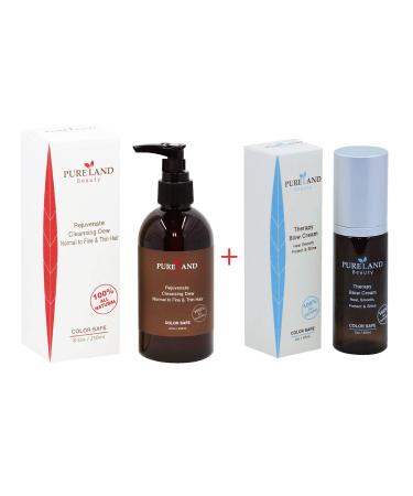Pureland Beauty Therapy Blow Cream | Leave-In Hair Repair Treatment | Hydrating Mask for Sensitive Scalp & Dry Hair | Natural Chemical-Free Plant-Based Hair Care - Buy Online on GoSupps.com