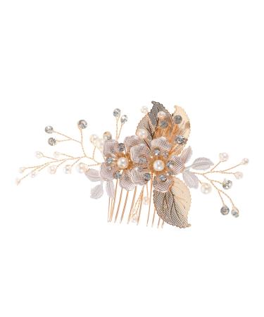Beavorty Hair Comb Aesthetic Hair Accessories Rhinestone Tiara Headband Birthday Headpiece Bride Hair Accessory Wedding Headdresss Floral Hair Headpiece Metal Miss Alloy Flower Clip