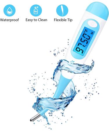 EZ Digital Basal Thermometer with Blue Backlight LCD Display - High Precision & Memory Recall - EBT-100B(Blue) - Buy Online on GoSupps.com