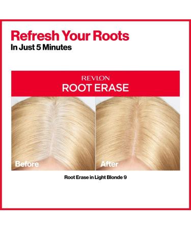 Revlon Permanent Hair Color Dye - 9 Light Blonde | At-Home Root Erase Kit - 100% Gray Coverage | 3.2 Fl Oz Brush Applicator - Buy Online on GoSupps.com