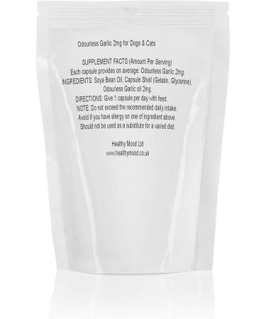 Healthy Mood Odorless Garlic Oil 2 mg for pets x 60 capsules - Buy Online on GoSupps.com