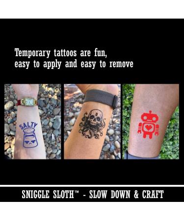 Realistic Black Bear Head Temporary Tattoo - Water Resistant Fake Body Art Set in Dark Blue - 1 Sheet - Buy Online on GoSupps.com