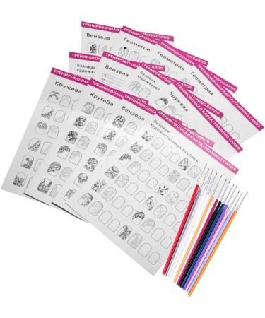 DOITOOL 4 Sets Manicure Exercise Book Nail Art Liner Nail Supplies Kit Nail Practice Liner Pen Manicure Practice Liner Pens Nail Art Practice Painting Template Paper Practice Supplies - Buy Online on GoSupps.com