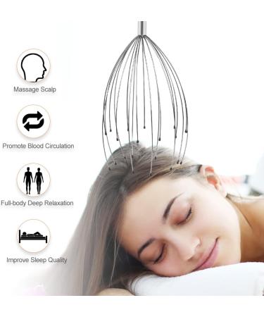 Uraqt 3-Part Head Massager Set | 20 Sensor Relaxing Head Massage Spider & Back Scratch for Wellness - Buy Online on GoSupps.com