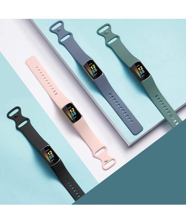 Ouwegaga 6 Pack Fitbit Charge 5 Bands for Women Men - Soft Sport Waterproof Replacement Straps - Large Size - Black/White/Gray/Pink/Pine Green/Blue Gray - Buy Online on GoSupps.com