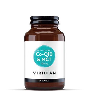 Viridian - Co-Q10 & MCT 200mg - 30 Capsules | High Potency Blend and Enhanced Absorption | Expertly Formulated with 100% Active Ingredients