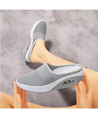 Wsedper Women's Air Cushion Slip-On Walking Shoes - Orthopedic Diabetic Sneakers (Dark Blue, Size 37) - Buy Online on GoSupps.com