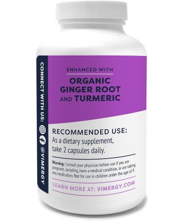 Vimergy Magnesium Glycinate with Organic Turmeric & Ginger - 90 Servings, Supports Relaxation & Health - 180 Count, Gluten-Free & Vegan - Buy Online on GoSupps.com