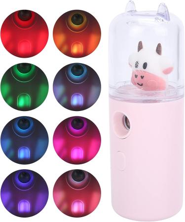 Qukaim Facial Mist Sprayer Cute Cartoon Animal Facial Mist Sprayer Portable Skin Moisturizing Nano Spray for Home Office Pink - Buy Online on GoSupps.com