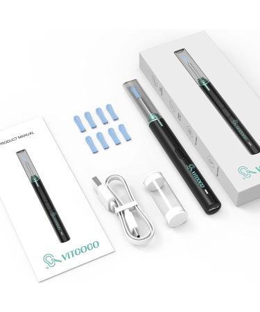 VITCOCO Ear Wax Removal Tool - 1920P HD Camera with 6 LED Lights & 8 Ear Spoons | Ear Cleaning Kit for iPhone, iPad, Android - Black+Blue - Buy Online on GoSupps.com