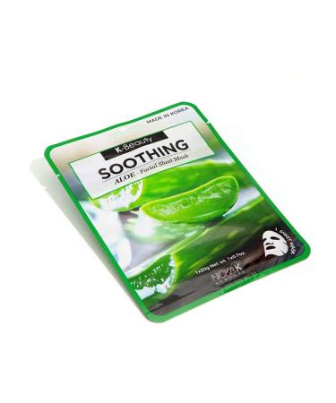 K-BEAUTY SMOOTHING ALOE- FACIAL SHEET MASK (SOOTHING)
