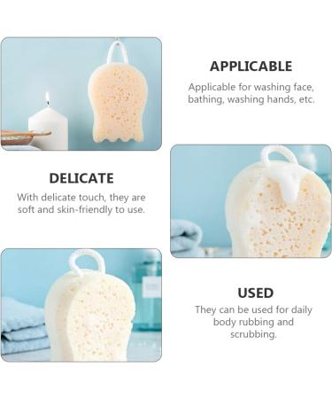 Beaupretty 6 Pcs Exfoliating Bath Sponge Balls - Mesh Shower Pouf for Smooth Skin | Creative White Loofah Exfoliators - Buy Online on GoSupps.com