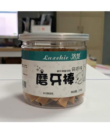 LUXCHIC Dog Treats Puppy Snacks Fresh Breath Chew Sticks Natural Dental Bones (150g/pot) (Milk)