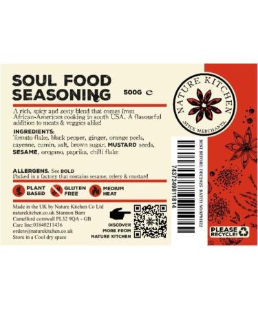 Nature Kitchen Soul Foods Seasoning 500g - Gluten-Free & Vegan Blend for Everyday Cooking - Marinades, Sauces, Frying, Baking & Grilling - Buy Online on GoSupps.com