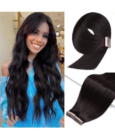 YDDM TAPE in Extensions Real Hair 20Pcs 45cm 40g Natural Black Invisible Tape Extensions Real Hair Extensions Tape Extensions Real Hair Tap Exerca Ex extensions Skin WEFT Hair extension (18-inch 1b) 1b# 18inch (45cm) -20PC - Buy Online on GoSupps.com