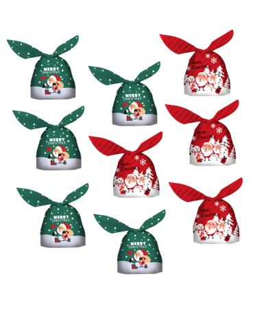 SEWOART 100pcs Rabbit Wrapping Adorable Party Printed Nougat Bags Biscuit Design Candy Pouches