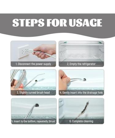 Drain Brush 2Pcs 59 Inch Flexible Drain Cleaning Brush Steel Long Pipe Cleaners Multi-Purpose Steel Pipe Cleaners for Cleaning Car Drain Fridge Drain & More - Buy Online on GoSupps.com