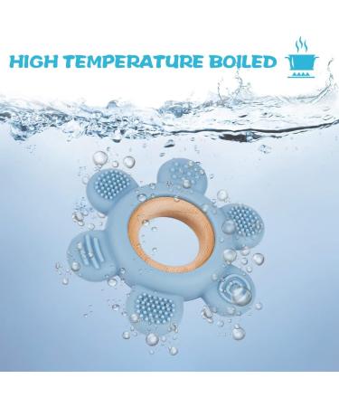 Vicloon Baby Teething Toy | BPA-Free Silicone Teether for Boys & Girls | Easy-to-Hold Rudder Design | Chewlery | Blue - Buy Online on GoSupps.com