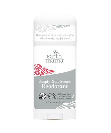 Simply Non-Scents Deodorant by Earth Mama | Natural and Safe for Sensitive Skin, Pregnancy and Breastfeeding, Contains Organic Calendula 3-Ounce Non-Scents 3 Ounce (Pack of 1)