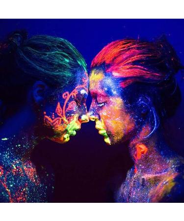 UV Glow Blacklight Face and Body Paint - 6 Color Set for Stage, Clubbing, and Costume Makeup - Buy Online on GoSupps.com