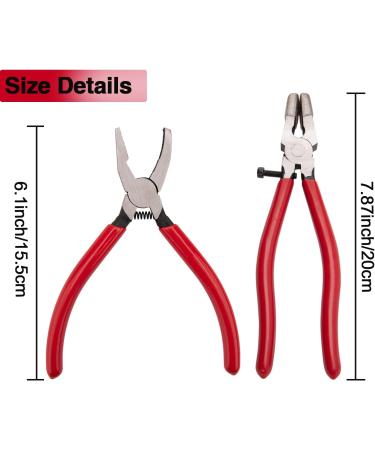 3PCS Heavy Duty Glass Running Pliers & Breaker Grozer Pliers Cutter Set for Stained Glass Work - Buy Online on GoSupps.com