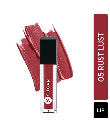 SUGAR Smudge Me Not Liquid Mini Lipstick - 05 Rust Lust | Long-Lasting High Pigment Lip Color for All Skin Types - Shop Internationally - Buy Online on GoSupps.com