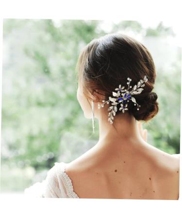 Ipetboom Crystal Headpiece Rhinestone Headpiece Pearl Hair Barrettes Flower Design Hair Comb Bride Headpieces for Wedding Artificial Pearl Hair Comb Bridal Barrette Simple Miss Accessories - Buy Online on GoSupps.com